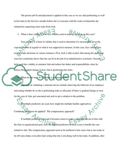 Television Incorporated and Face Validity