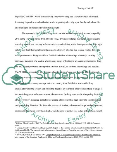 Mandatory Drug Testing in Schools