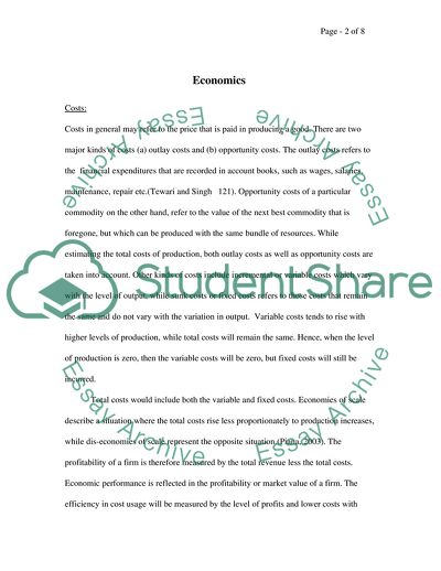 Fundamental of the Economics