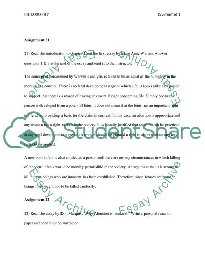 The Questions of Morality of Abortion and Euthanasia