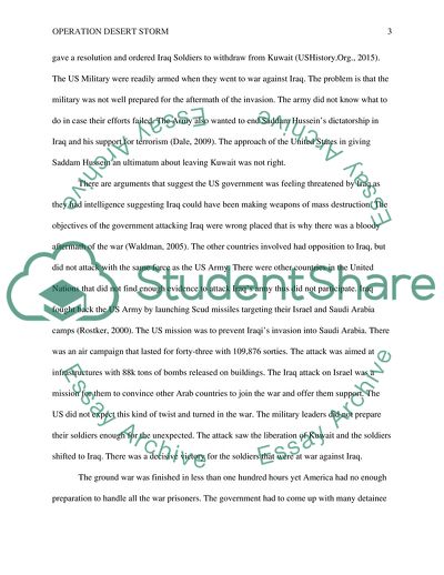 Operation Desert Storm Analysis