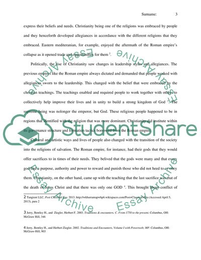 Effects of Classical and Post-Classical Religions