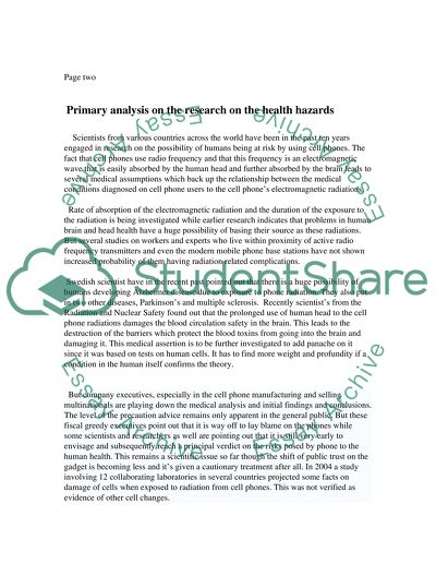 Mobile Phone Radiations