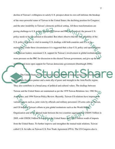 Taiwan Trade Relations