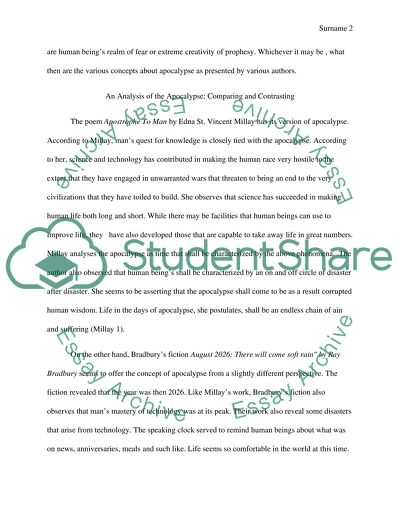 Compare and contrast research paper about the apocalypse