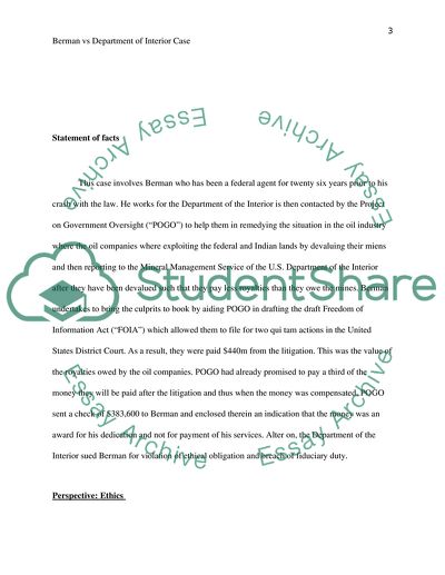 Berman versus Department of Interior