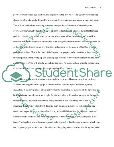 Why the Drinking Age Should be Lowered