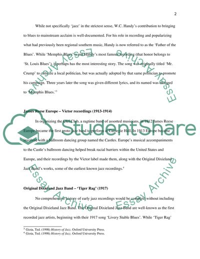 Early Jazz of 1900-1930