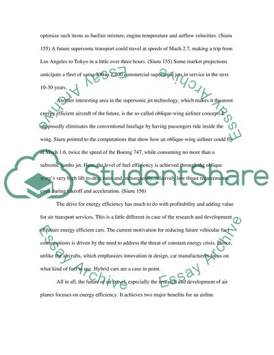 Future of more energy efficient planes