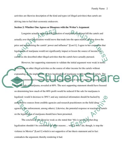 Argument versus Description
