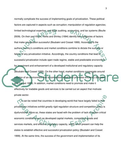 Why Does Privatization More Successful in Some Countries Than in Others