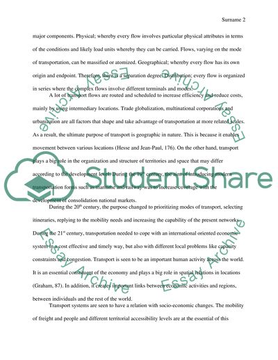 Development and Formation of Transport Geography