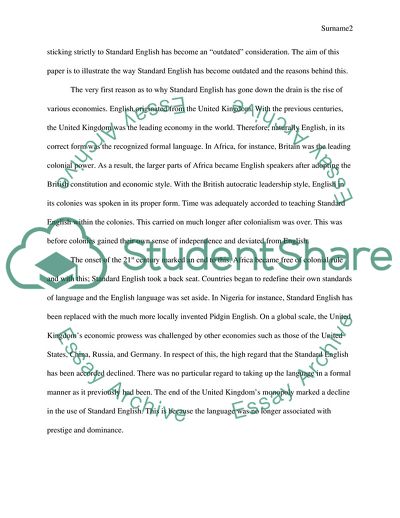 The Monolithic Term Standard English Is an Outdated Concept