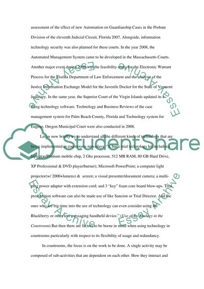 Technology in the Courts