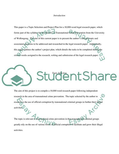 The use of official corruption by transnational organised crime groups