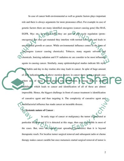 Cancer: a Terminal Disease