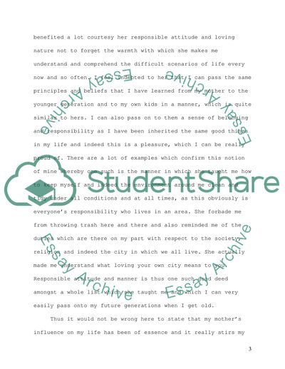 Descriptive Essay of a specific person