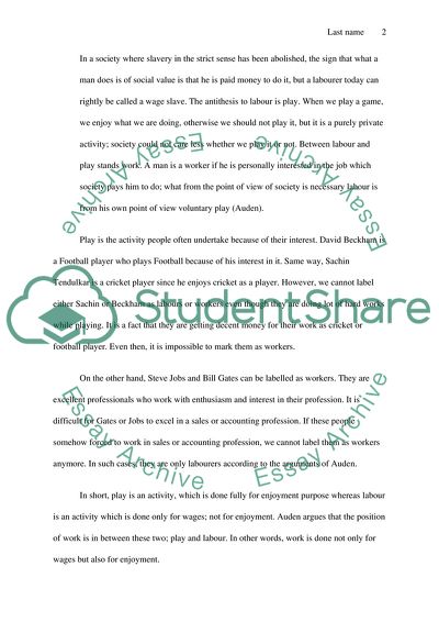 The Differences between Work and Labor