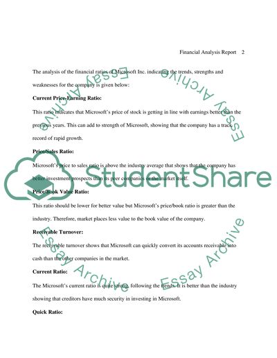Financial analysis report
