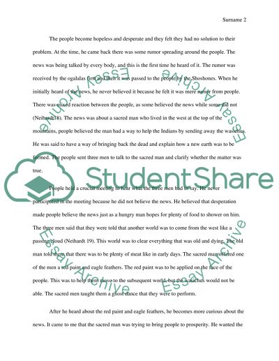 Analysis of Article the Messiah by John Neihardt