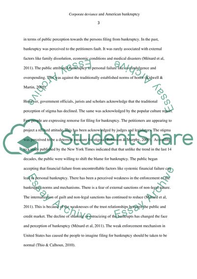 Corporate Deviance and American Bankruptcy