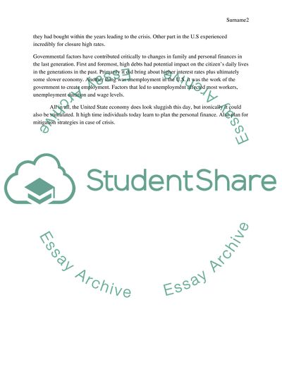 Personal finance essay