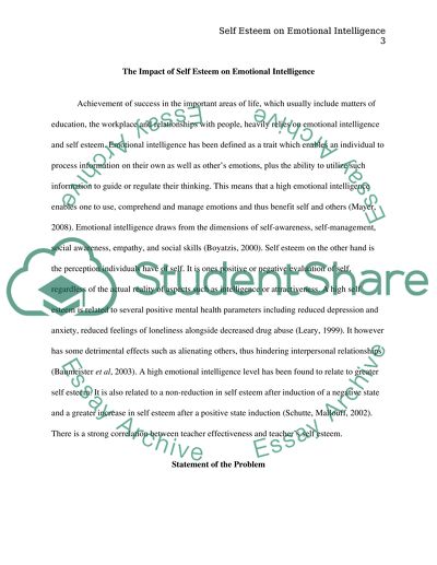 The Impact of Self Esteem on Emotional Intelligence