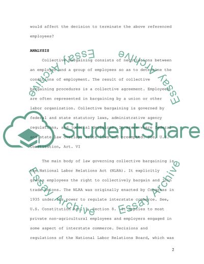 Legal Issues in Reduction of Workforce
