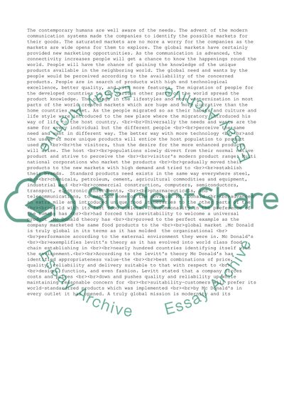 Globalization Ph.D. Essay