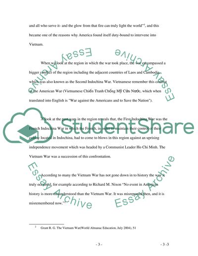 Discuss American experience in Vietnam