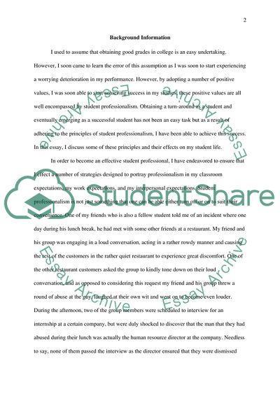 What Is Student Professionalism