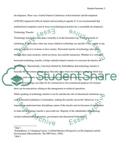 Role of MNCs in Technology Transfer