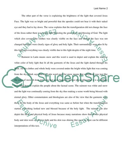 Biblical Exegetical Paper