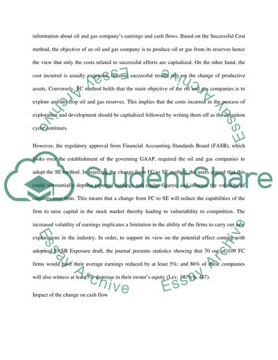 Market Value and Change in Accounting Policy