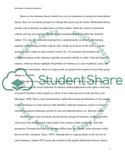 Whiteness in Historical Research