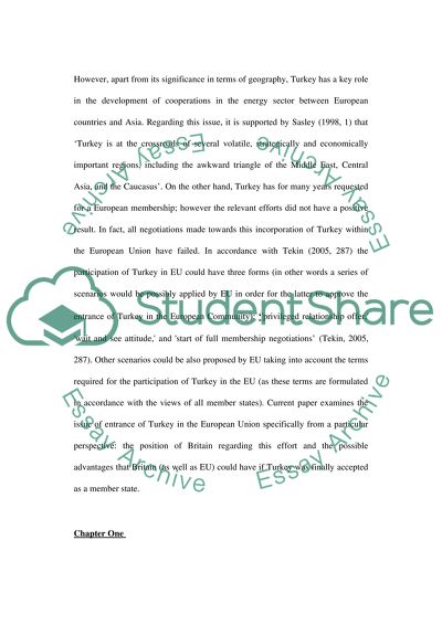 Why does Britain want Turkey in the EU