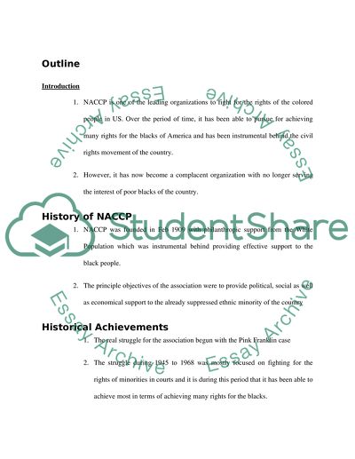 History of National Association for Advancement of Colored People