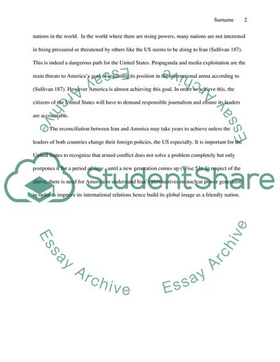 The US Policies toward Iran