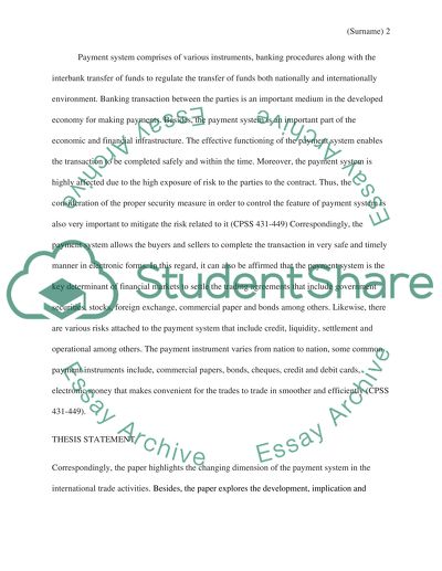 The Historical Development of Payment Systems from Cash to Negotiable Instrument