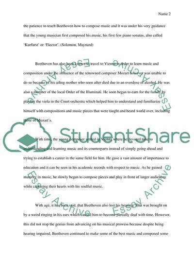 Music Composers of Nineteenth Century: Ludwig Van Beethoven and Frederic Chopin