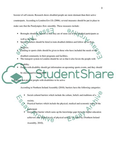 Sports Science: Disability in Physical Activity