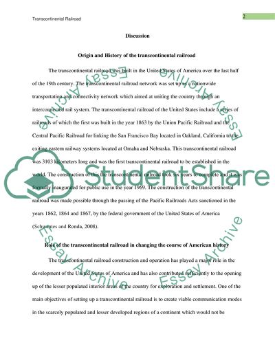 The Origin, History and Evolution of the Transcontinental Railroad