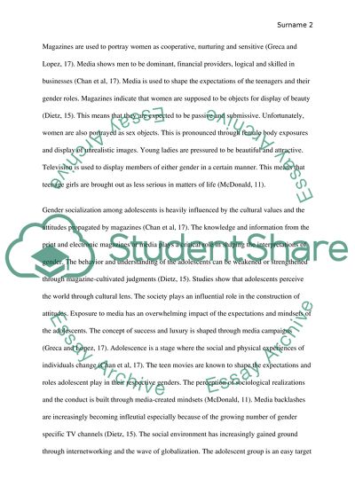 Gender Socialization among Adolescents