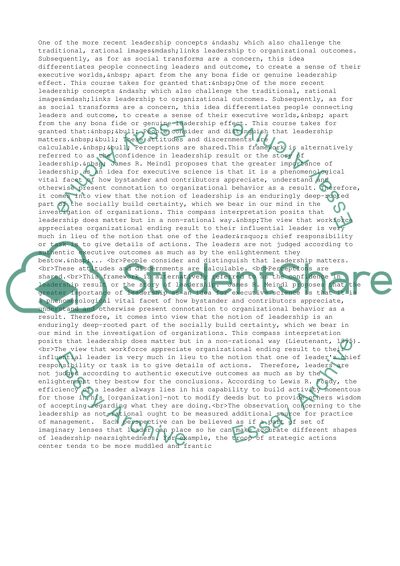 The Non-Rational Models Of Leadership