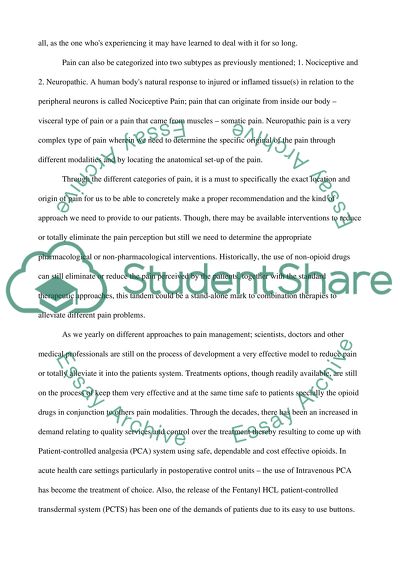 Pain and different treatment modalities