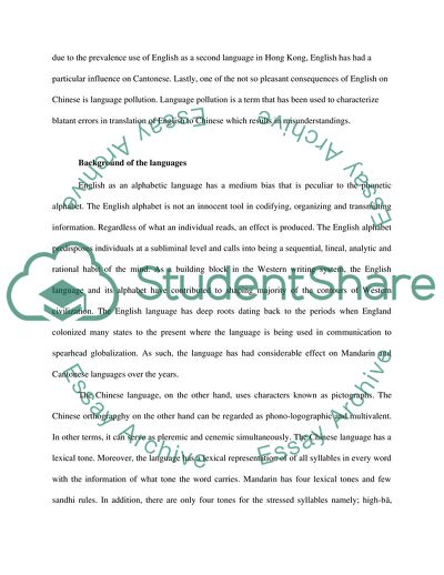 The Impact of English on Chinese