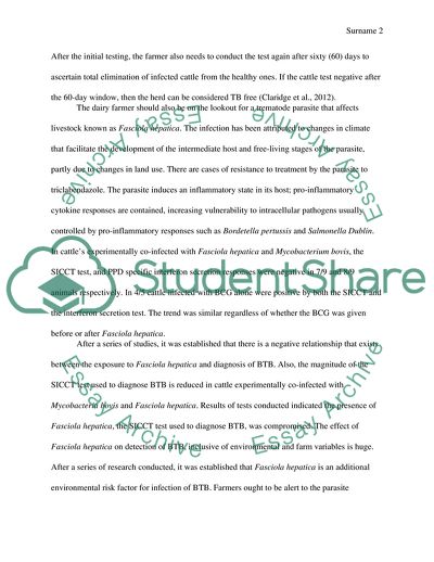 Bovine Tuberculosis, Anthelmintic Treatment