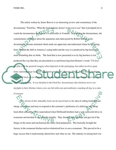 Food Inc. by James Brewer