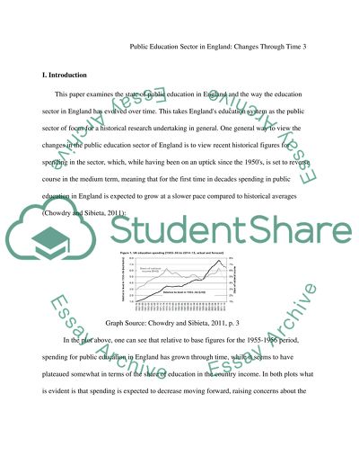 Changes in the Educational Sector in England