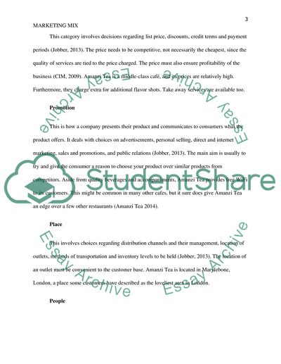 Marketing Mix: Price, Promotion, Product and Place